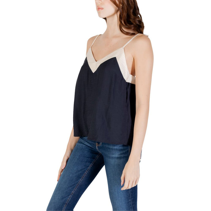 Vero Moda Vmdenise Top Noir en Nylon pour Femmes