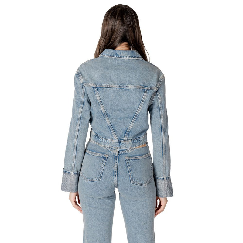 Only Onlhollywood Crystal Light Blue Organic Cotton Jacket