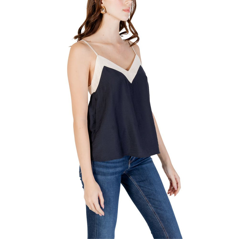 Vero Moda Vmdenise Top Noir en Nylon pour Femmes