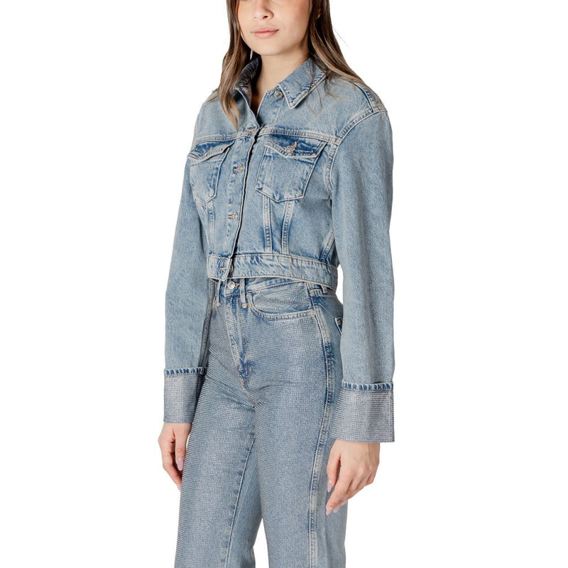 Only Onlhollywood Crystal Light Blue Organic Cotton Jacket