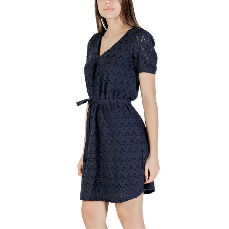 Vila Clothes Viamalina Blue Recycled Polyester Short Dress