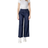 Only Onlzora Mw Pull-Up Piping Pant - Blue Cotton