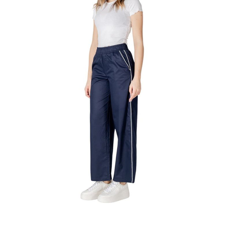Only Onlzora Mw Pull-Up Piping Pant - Blue Cotton