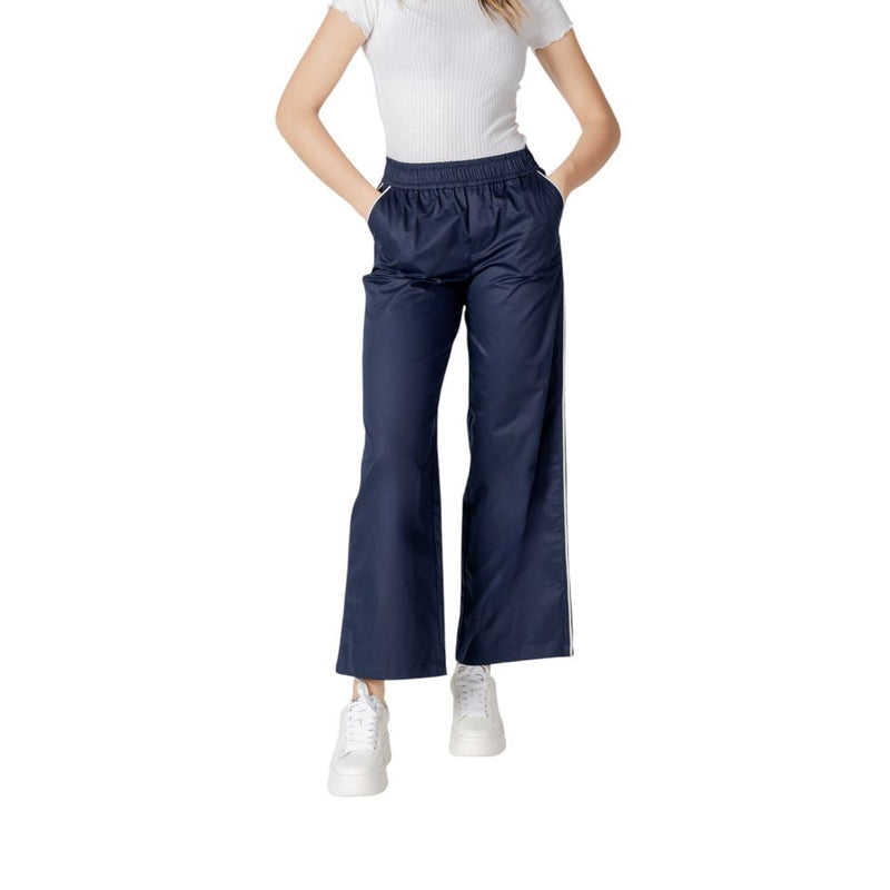 Only Onlzora Mw Pull-Up Piping Pant - Blue Cotton