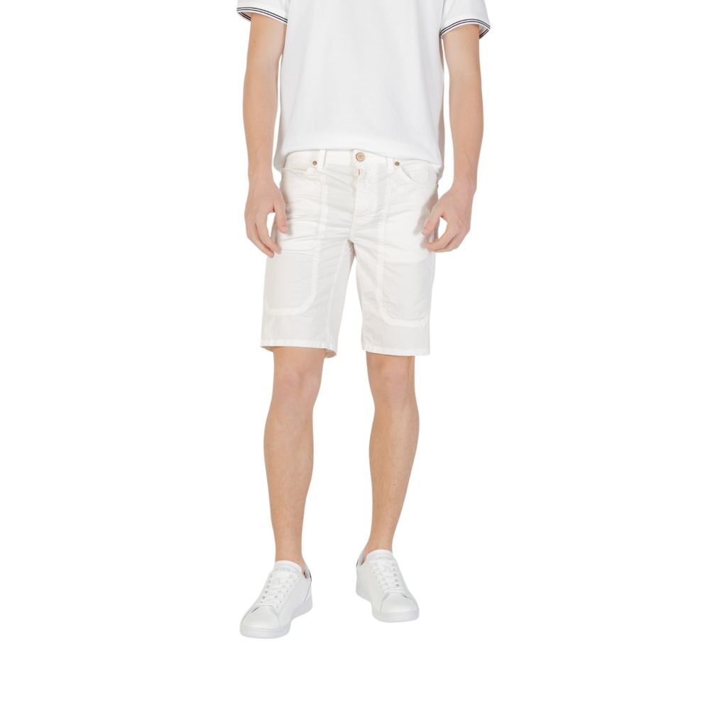 Jeckerson JAYDEN Bermuda Shorts en Coton Blanc