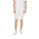 Jeckerson JAYDEN Bermuda Shorts en Coton Blanc