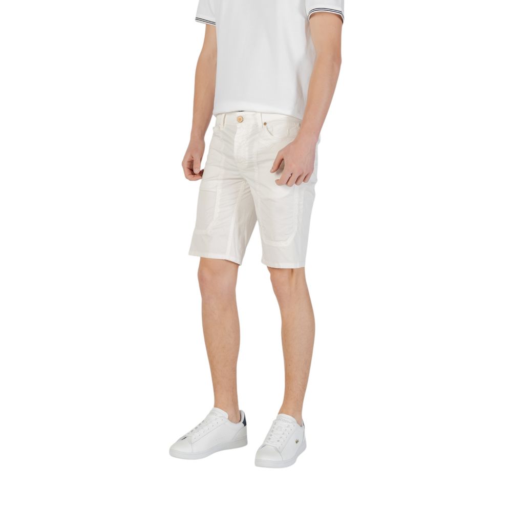 Jeckerson JAYDEN Bermuda Shorts en Coton Blanc