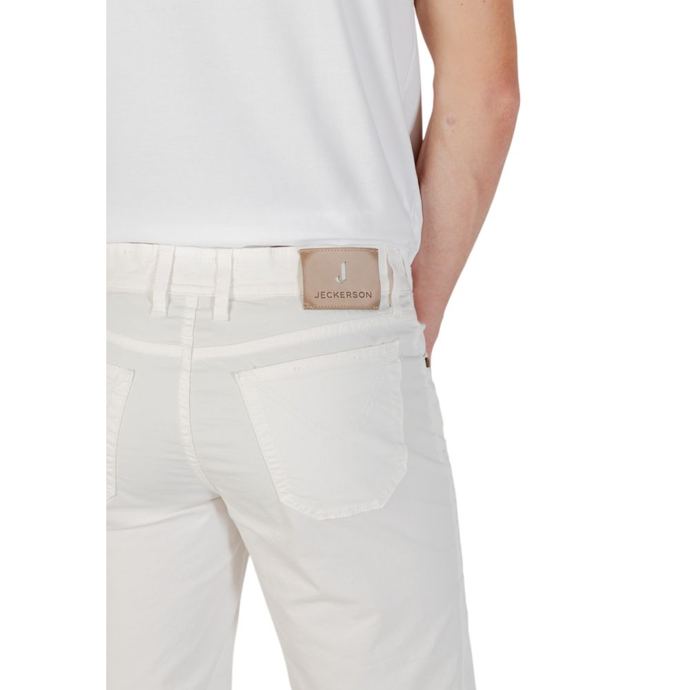 Jeckerson JAYDEN Bermuda Shorts en Coton Blanc