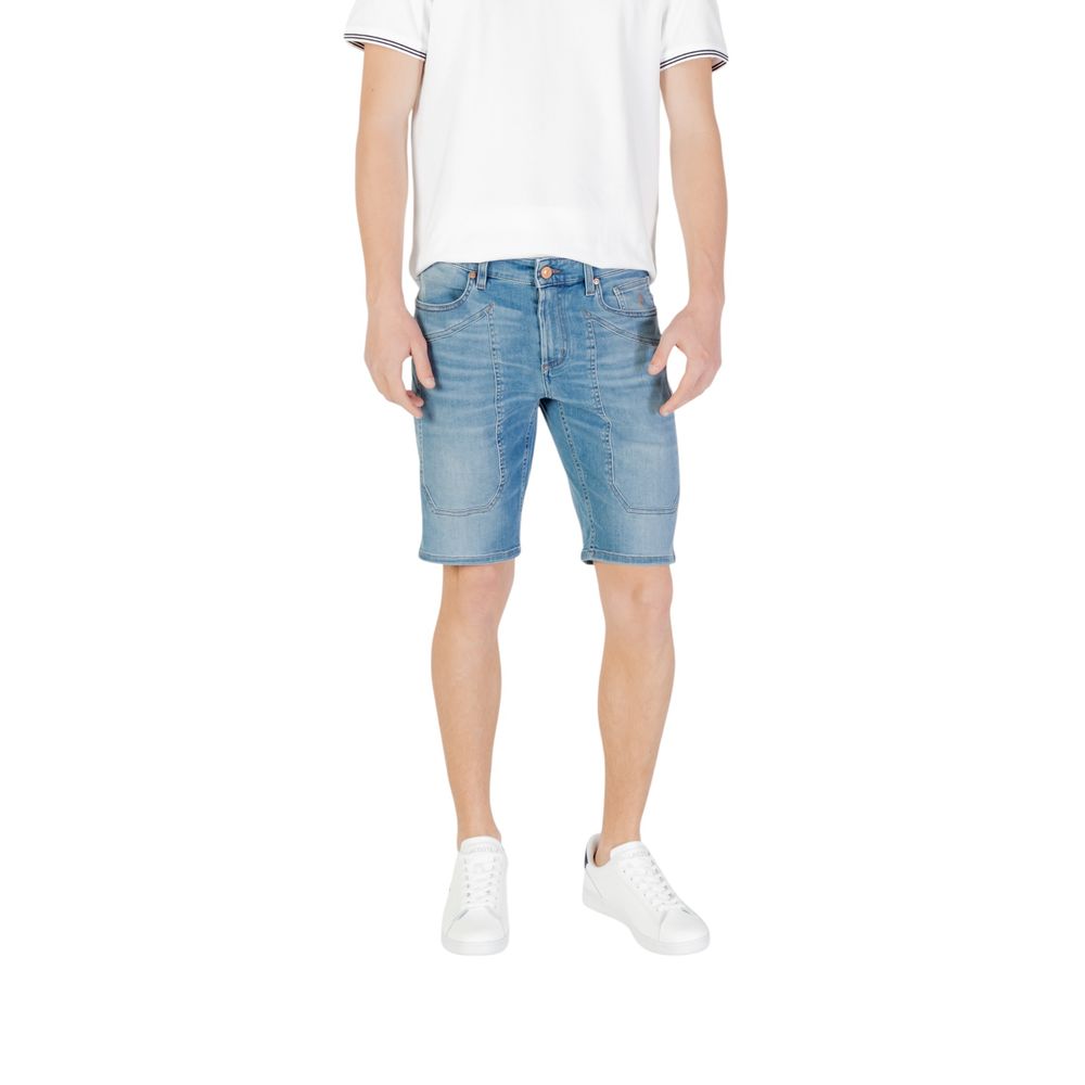 Jeckerson JAYDEN Bermuda Shorts en Coton Bleu Clair