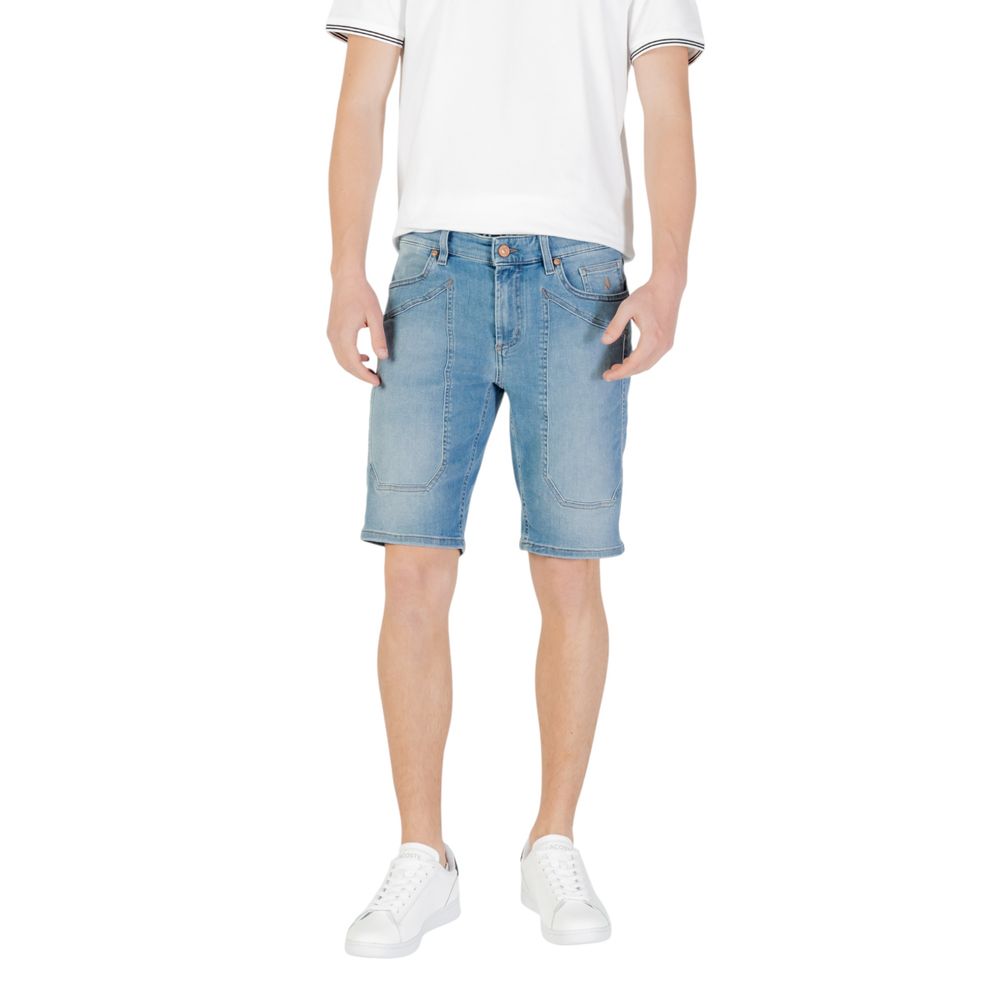 Jeckerson JAYDEN Bermuda Shorts en Coton Bleu Clair