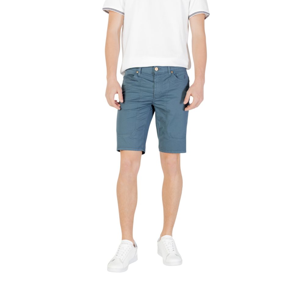 Jeckerson JAYDEN Bermuda Shorts en Coton Bleu