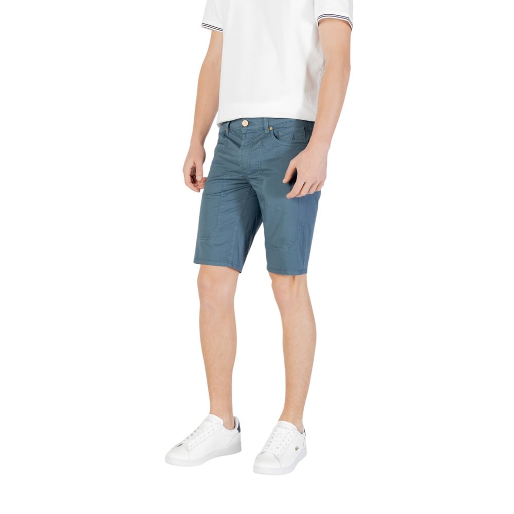 Jeckerson JAYDEN Bermuda Shorts en Coton Bleu