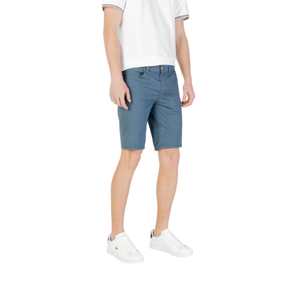 Jeckerson JAYDEN Bermuda Shorts en Coton Bleu