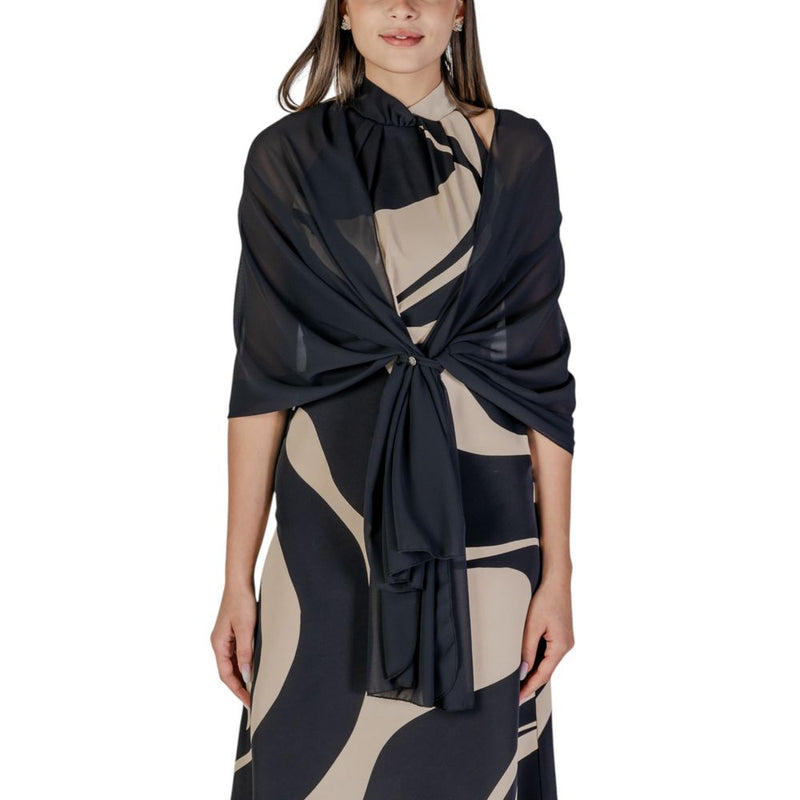 Rinascimento Black Polyester Scarf - Elegant Accessory for Women