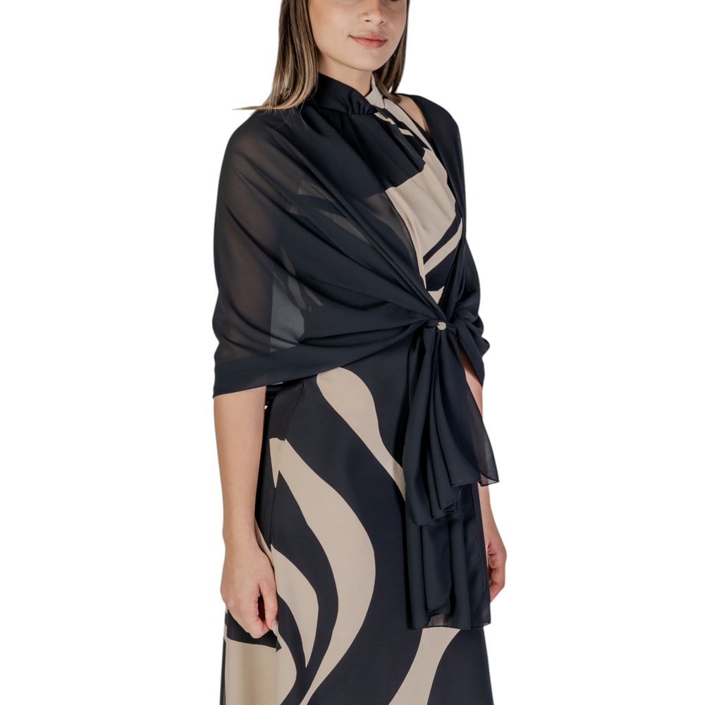Rinascimento Black Polyester Scarf - Elegant Accessory for Women