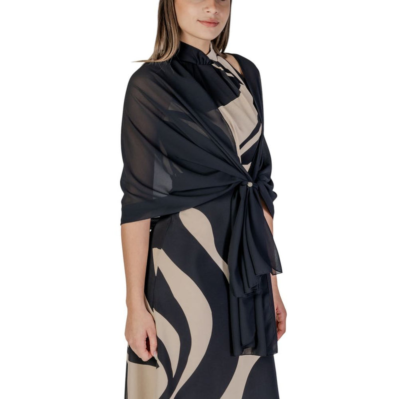Rinascimento Black Polyester Scarf - Elegant Accessory for Women