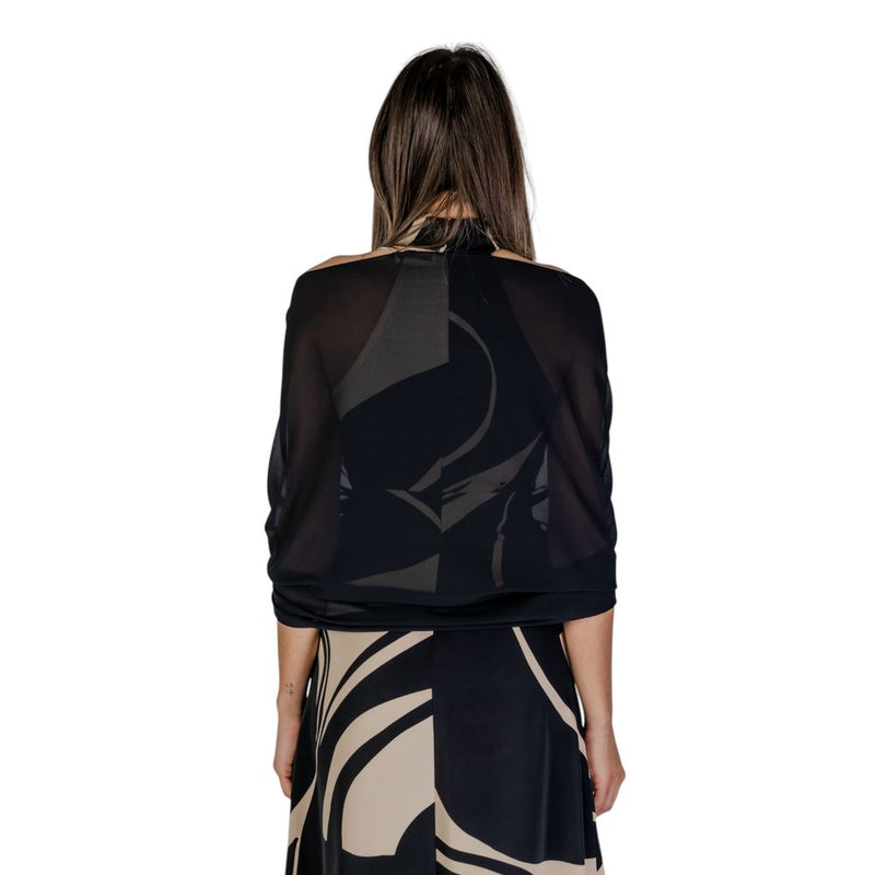 Rinascimento Black Polyester Scarf - Elegant Accessory for Women