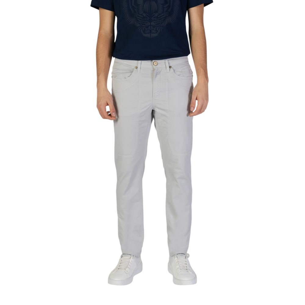 Jeckerson Gray Cotton Skinny Pant - Model JOHN 5 POCKETS