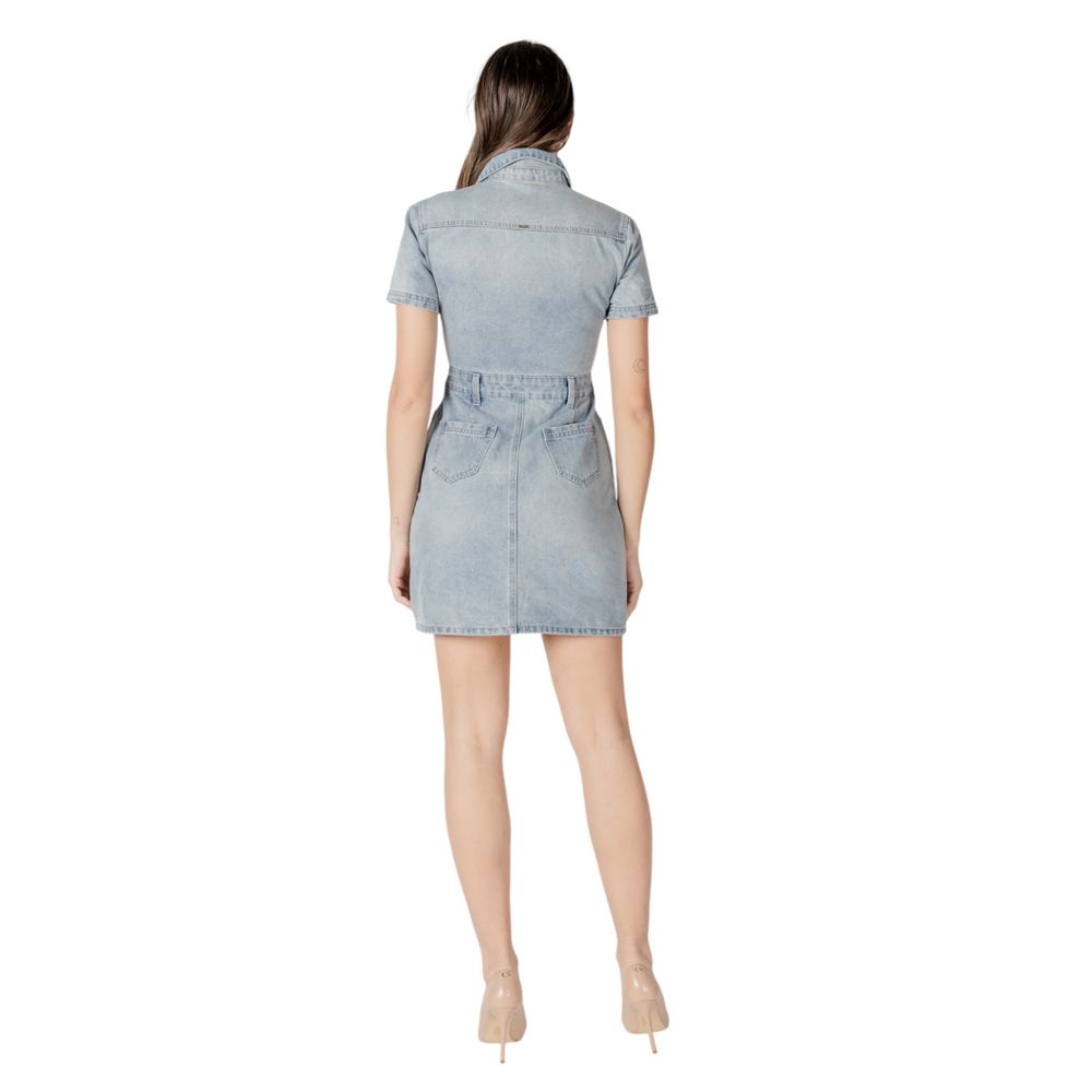 Morgan De Toi Blue Cotton Midi