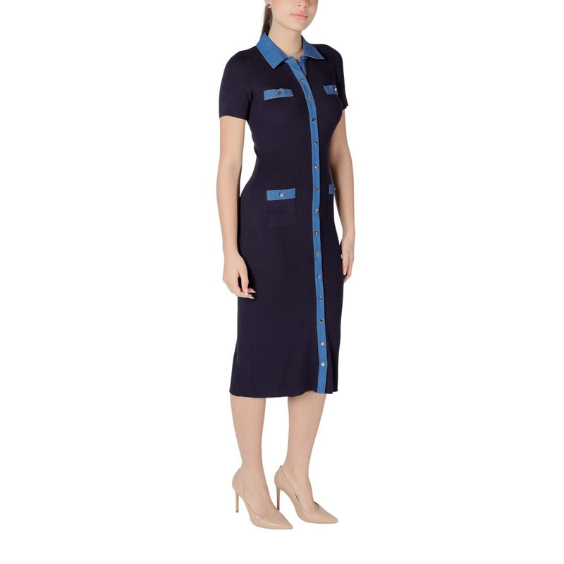 Robe Longue en Viscose Bleue Morgan De Toi pour Femmes