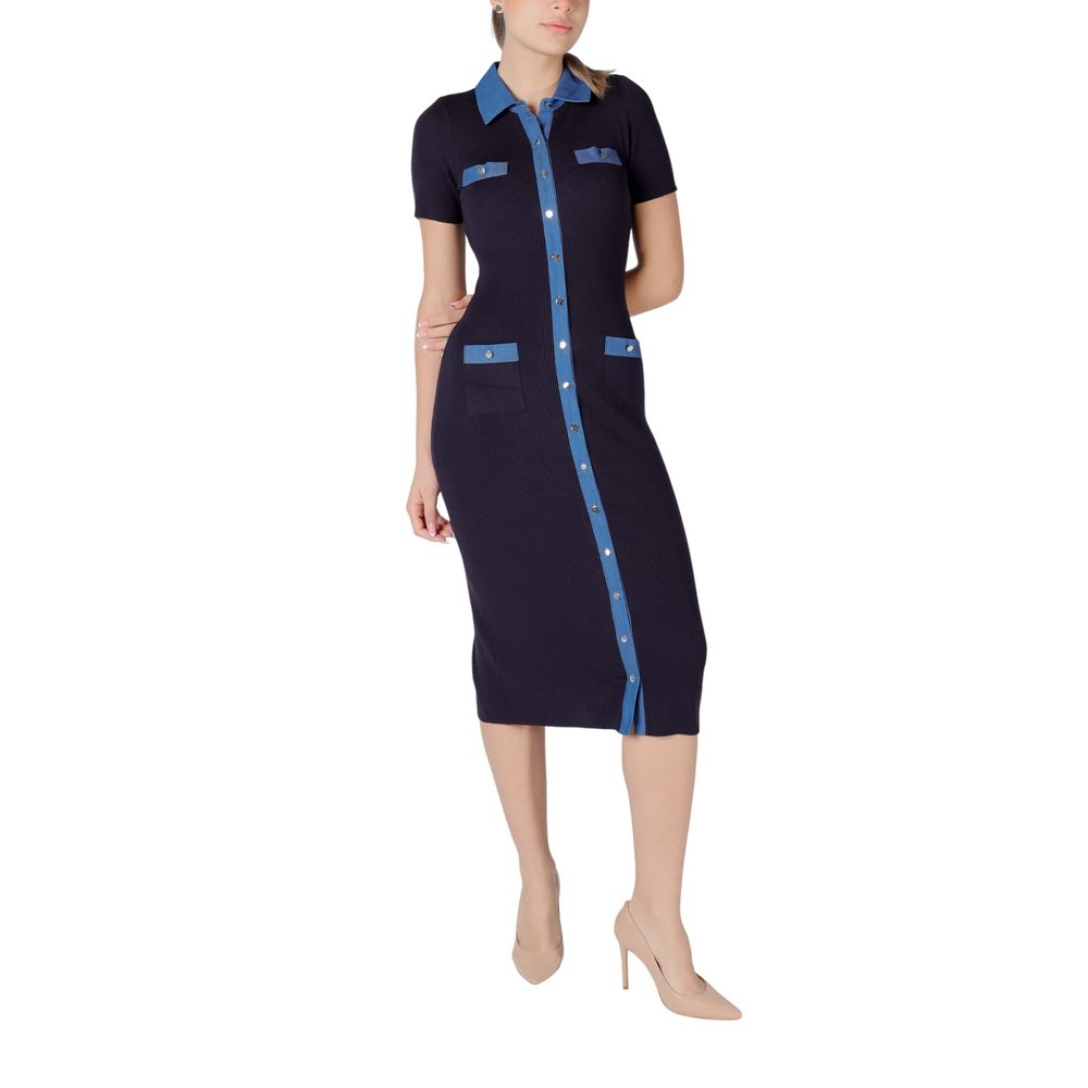 Robe Longue en Viscose Bleue Morgan De Toi pour Femmes