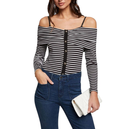 Morgan De Toi Black And White Viscose Long Sleeve