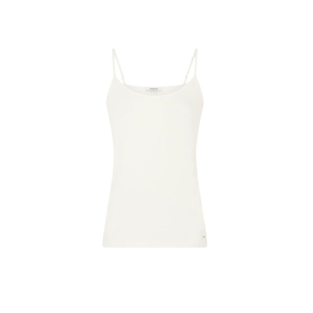 Morgan De Toi Top en Coton Crème pour Femmes