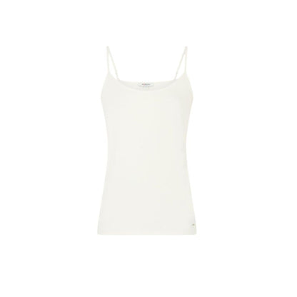 Morgan De Toi Cream Cotton Tank Top