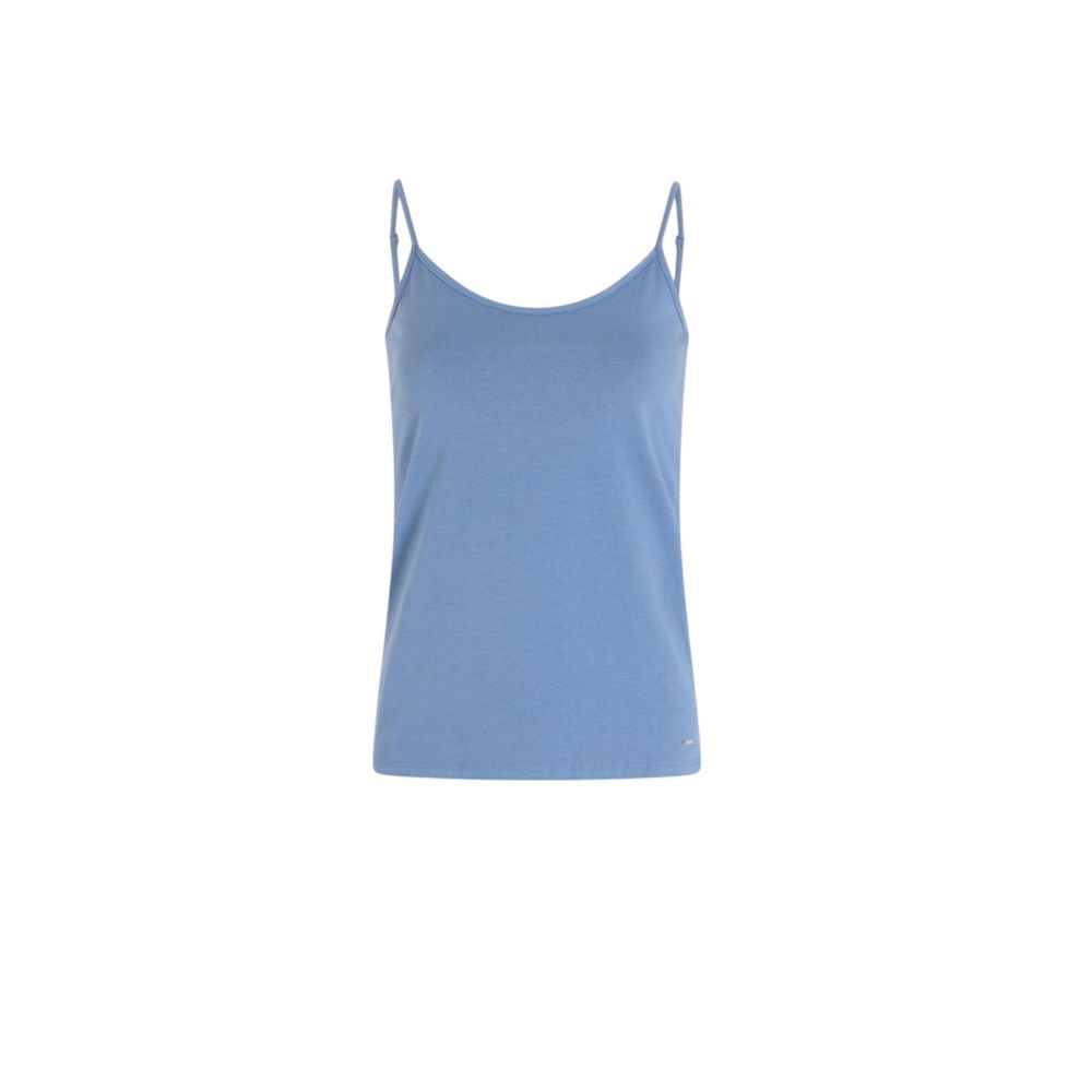 Morgan De Toi Blue Cotton Tank Top - Essential Women's Wear