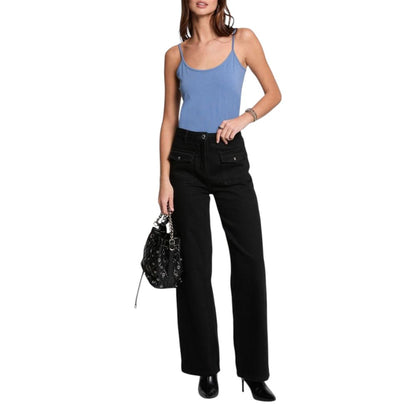 Morgan De Toi Blue Cotton Tank Top