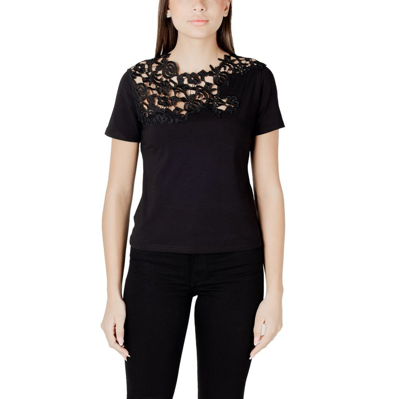 Morgan De Toi Black Cotton T-Shirt - Chic and Versatile