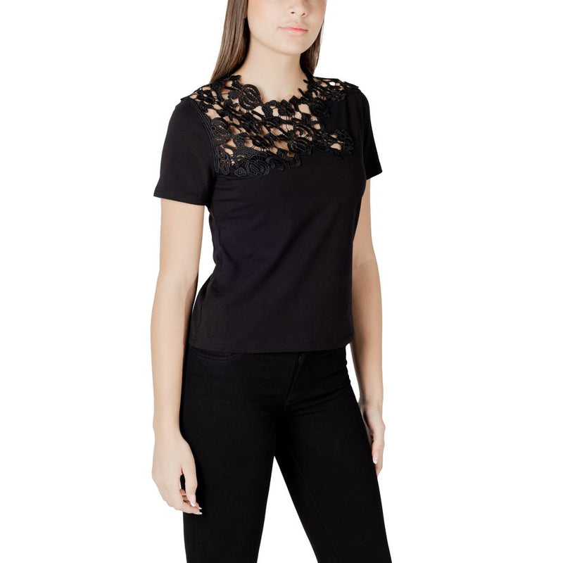 Morgan De Toi Black Cotton T-Shirt - Chic and Versatile