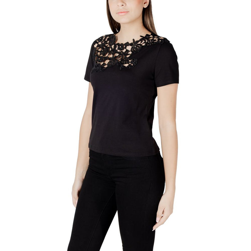Morgan De Toi Black Cotton T-Shirt - Chic and Versatile