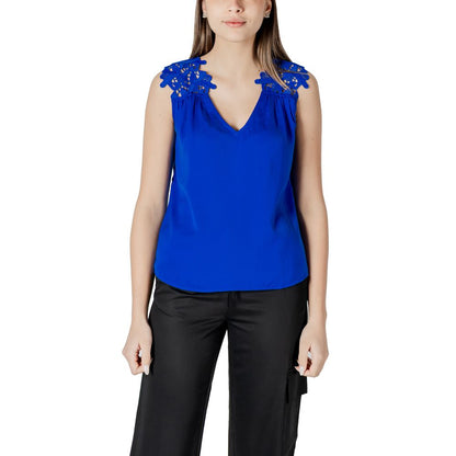 Morgan De Toi Blue Polyester Tank Top