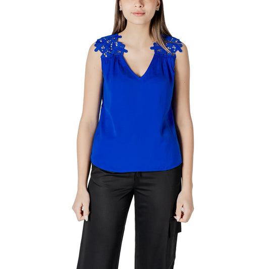 Morgan De Toi Blue Polyester Tank Top