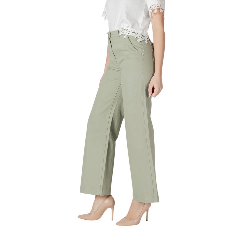 Morgan De Toi Green Cotton Relaxed Fit Jean