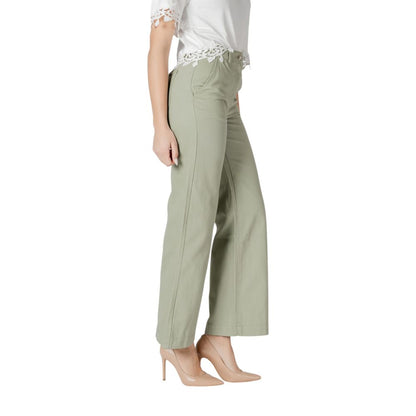 Morgan De Toi Green Cotton Relaxed Fit Jean