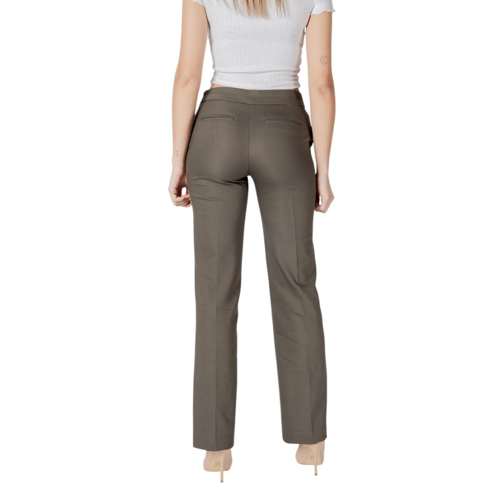 Morgan De Toi CITY 251-PLODI.F Pantalon Vert en Coton pour Femme