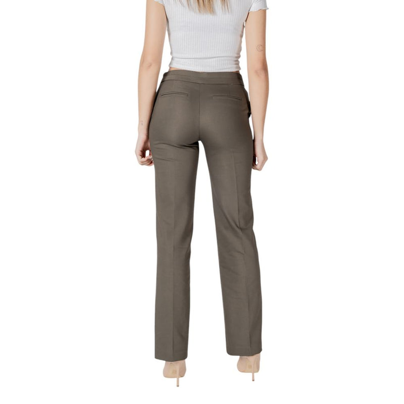 Morgan De Toi CITY 251-PLODI.F Green Cotton Pant for Women