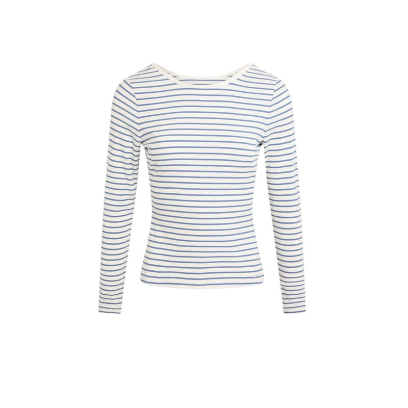 Morgan De Toi Women's White Viscose Long Sleeve T-Shirt