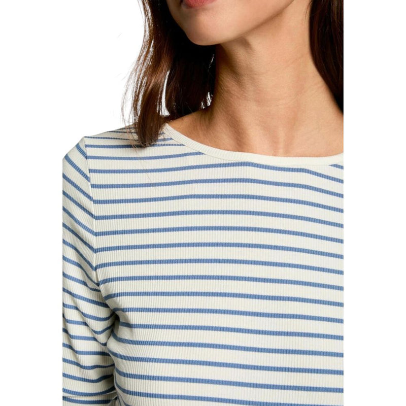Morgan De Toi Women's White Viscose Long Sleeve T-Shirt