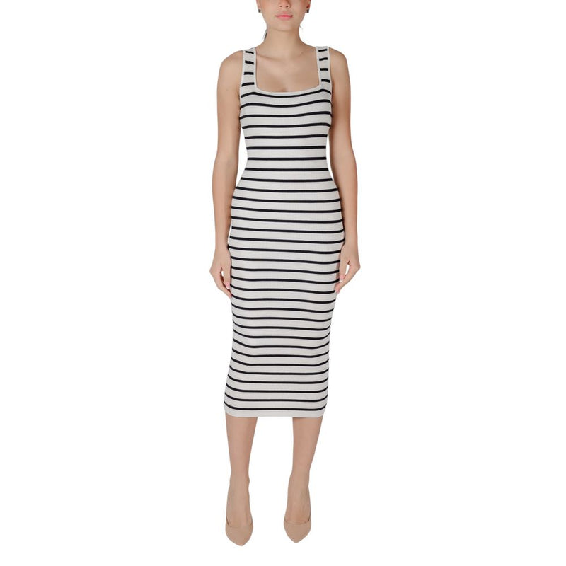 Robe Longue Beige en Viscose Morgan De Toi pour Femmes