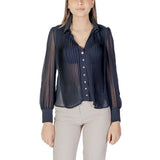 Morgan De Toi Blouse Longue en Polyester Bleu pour Femmes - Élégante et Durable