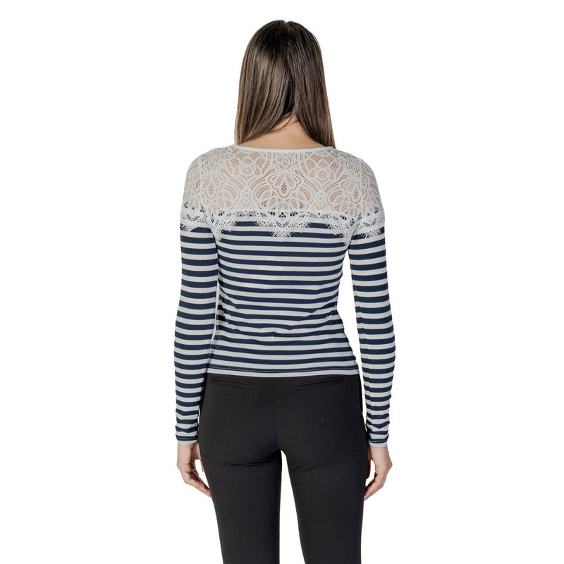 Morgan De Toi White Recycled Polyester Long Sleeve T-Shirt