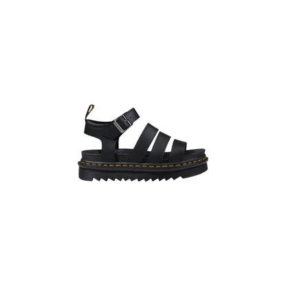 Sandale en cuir noir Dr. Martens
