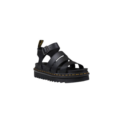 Sandale en cuir noir Dr. Martens