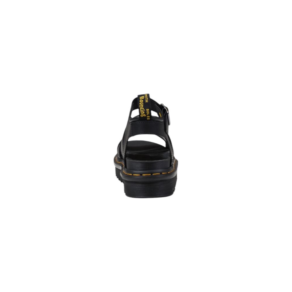 Sandale en cuir noir Dr. Martens