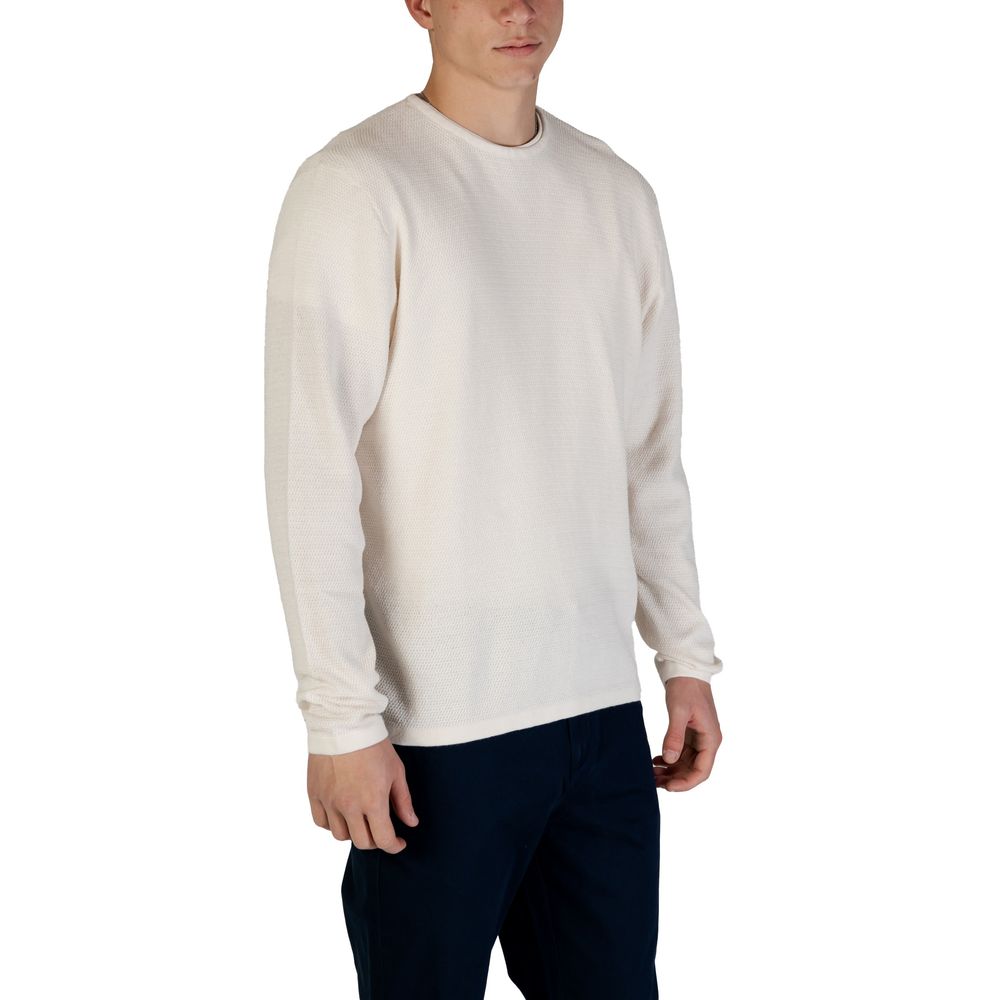 Jack Jones JJEGEORGE KNIT CREW NECK NOOS - Pull en Coton Blanc