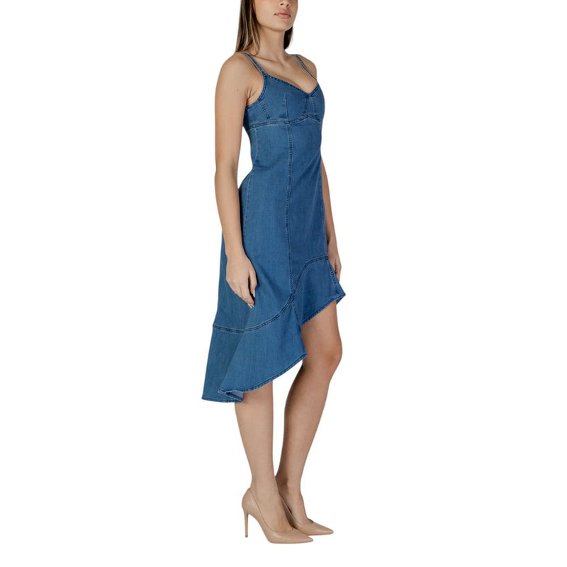 Robe Longue en Coton Bleue Desigual pour Femme - Élégante et Polyvalente