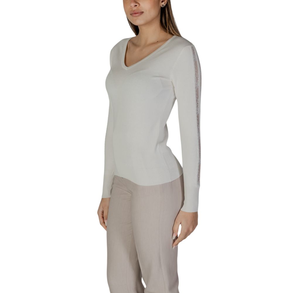 Street One T-Shirt Long Sleeve Femme Crème en Viscose